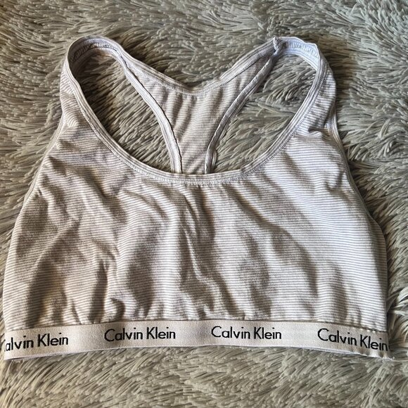M striped Calvin Klein racerback bralette - Picture 1 of 4